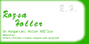 rozsa holler business card